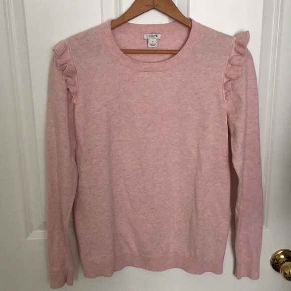 J. Crew Sweaters - EUC J. Crew Ruffle Shoulder Sweater